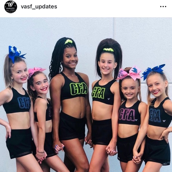 Varsity Black Mesh Detail Shorts. New. Size Youth Small. Multiple Available. - Picture 3 of 6